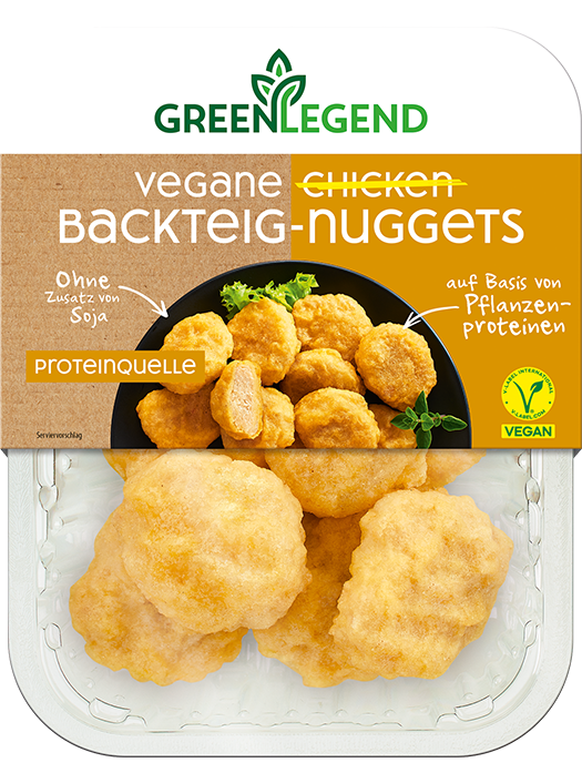 Green Legend Vegane Chicken Backteig Nuggets