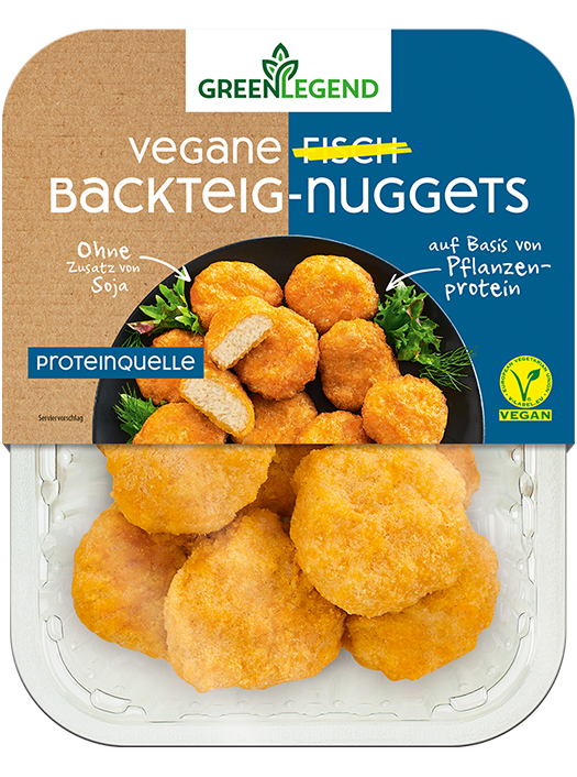 Green Legend Vegane Fisch Backteig Nuggets
