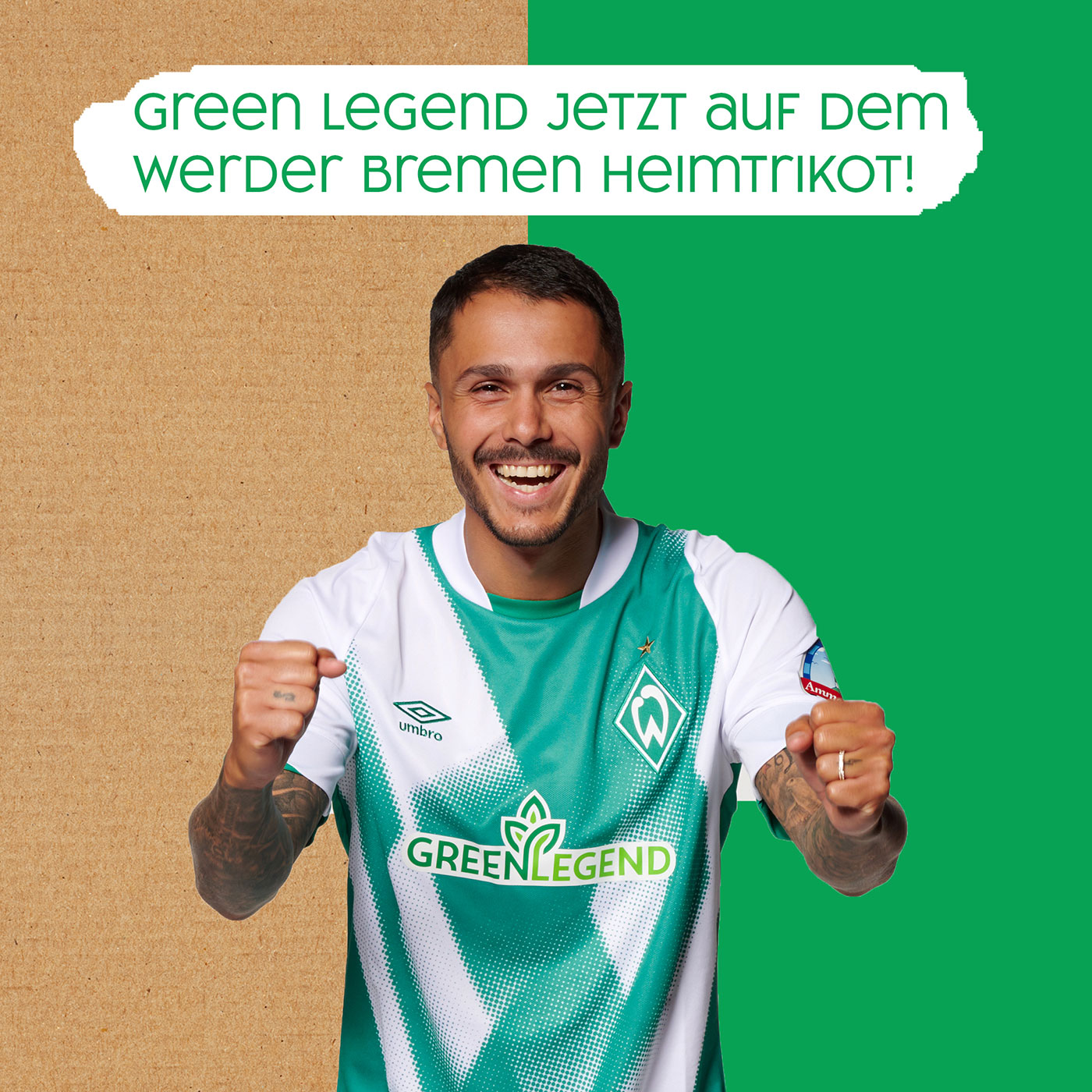 GREENLEGEND ziert jetzt das Werder Bremen Heimtrikot