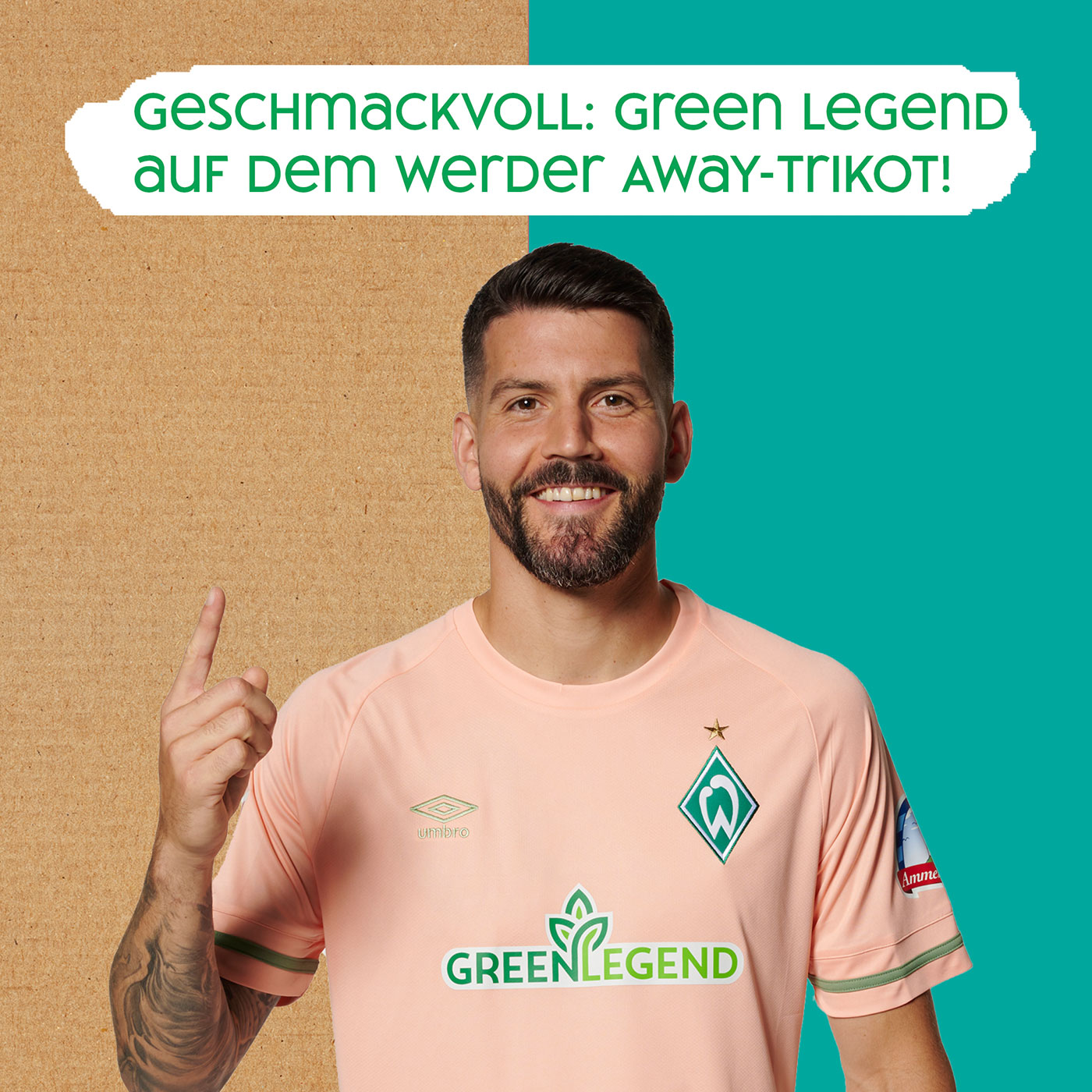 GREENLEGEND ziert jetzt das Werder Bremen Heimtrikot